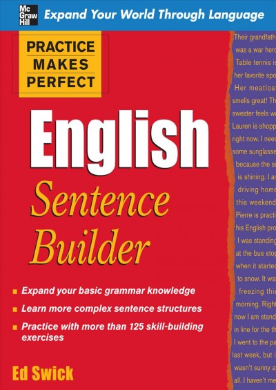 English sentence builder [electronic resource] / Ed Swick.